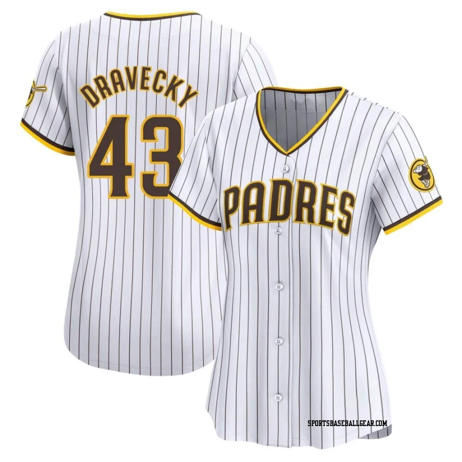 Dave Dravecky Women's San Diego Padres White Limited Home Jersey