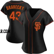 Dave Dravecky Women's San Francisco Giants Black Authentic Alternate Jersey