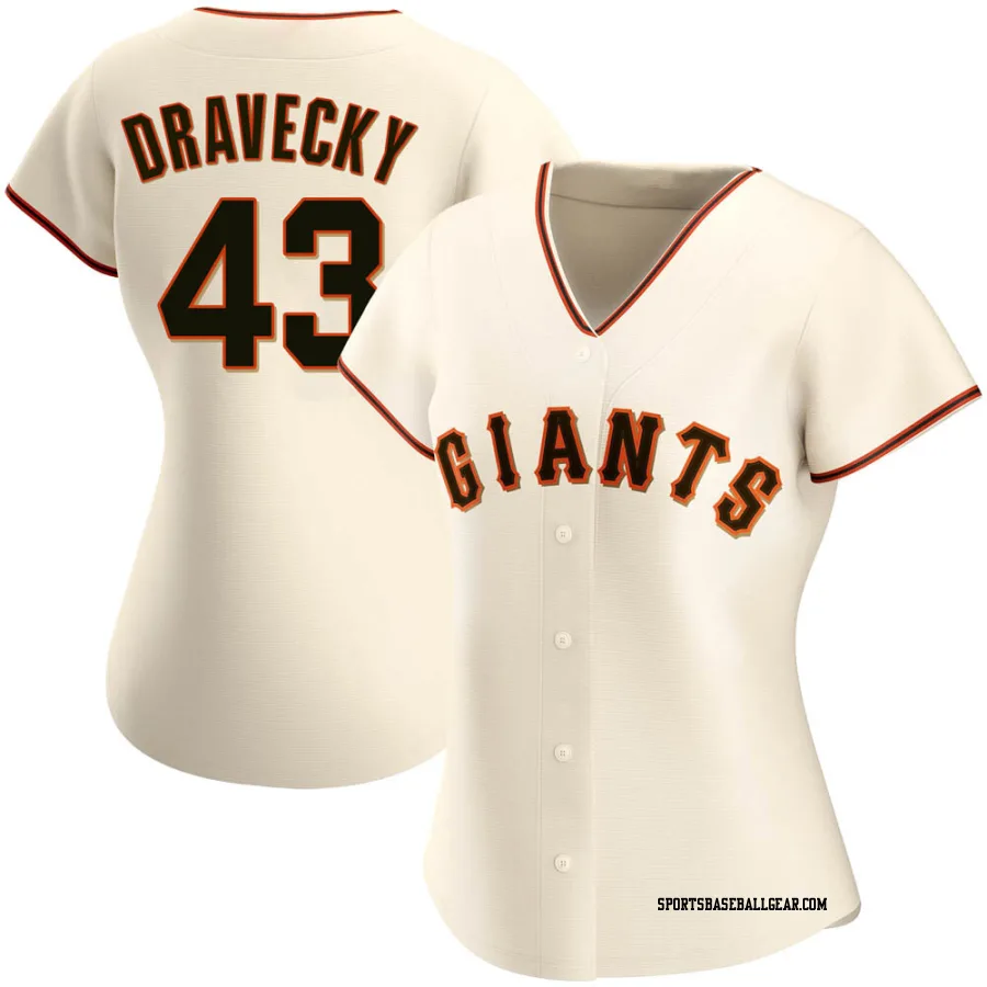 Dave Dravecky Women's San Francisco Giants Cream Authentic Home Jersey