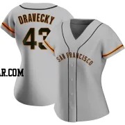 Dave Dravecky Women's San Francisco Giants Gray Authentic Road Jersey