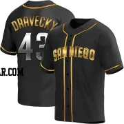 Dave Dravecky Youth San Diego Padres Black Golden Replica Alternate Jersey