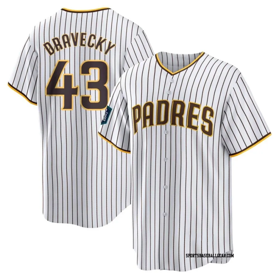 Dave Dravecky Youth San Diego Padres White Replica 2024 World Tour Seoul Series Home Jersey