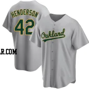 Dave Henderson Men's Oakland Athletics Gray Replica Road Jersey