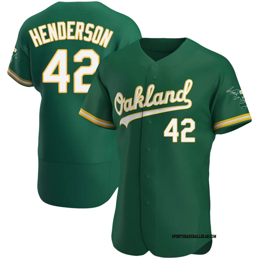 Dave Henderson Men's Oakland Athletics Green Authentic Kelly Alternate Jersey