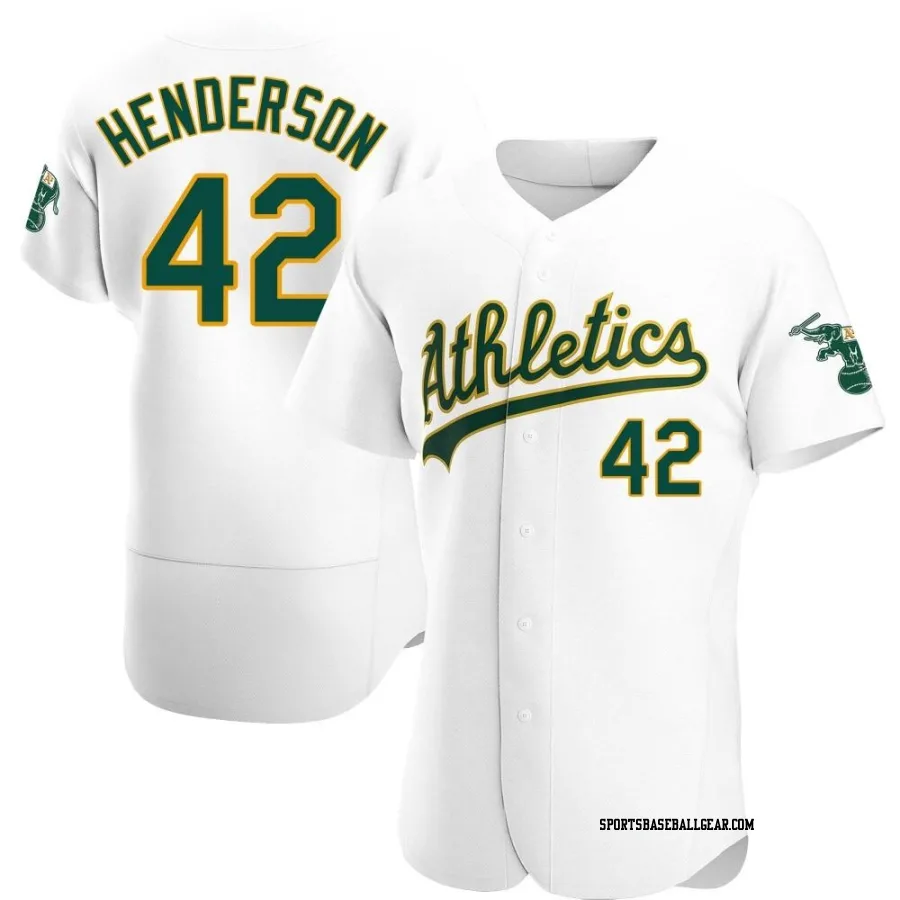 Dave Henderson Men's Oakland Athletics White Authentic Home Jersey