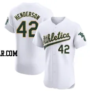 Dave Henderson Men's Oakland Athletics White Elite Home Jersey