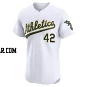 Dave Henderson Men's Oakland Athletics White Elite Home Jersey