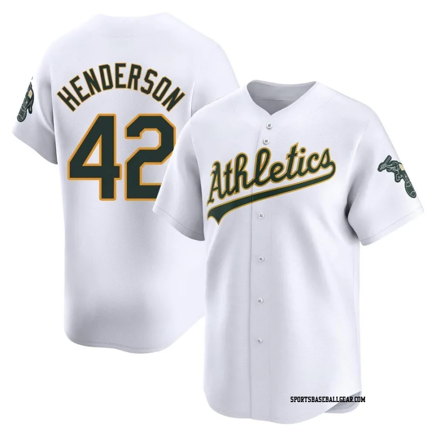 Dave Henderson Men's Oakland Athletics White Limited Home Jersey