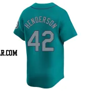 Dave Henderson Men's Seattle Mariners Aqua Limited Alternate Jersey