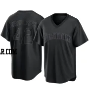 Dave Henderson Men's Seattle Mariners Black Replica Pitch Fashion Jersey