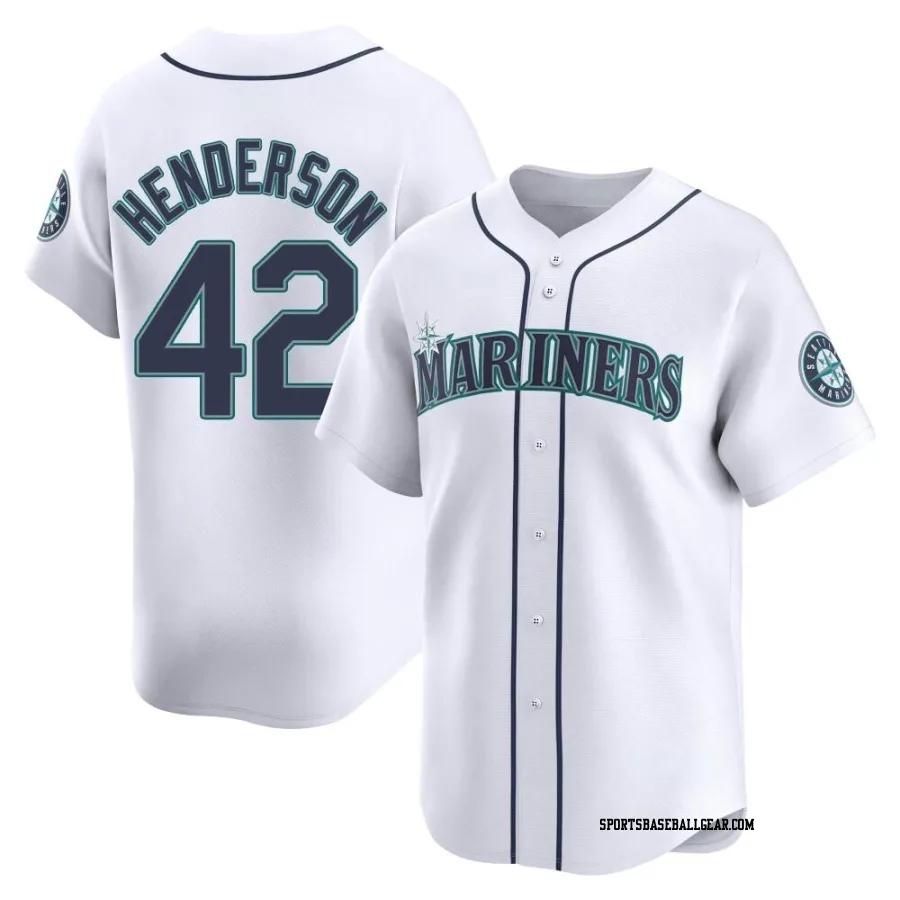 Dave Henderson Men's Seattle Mariners White Limited Home Jersey