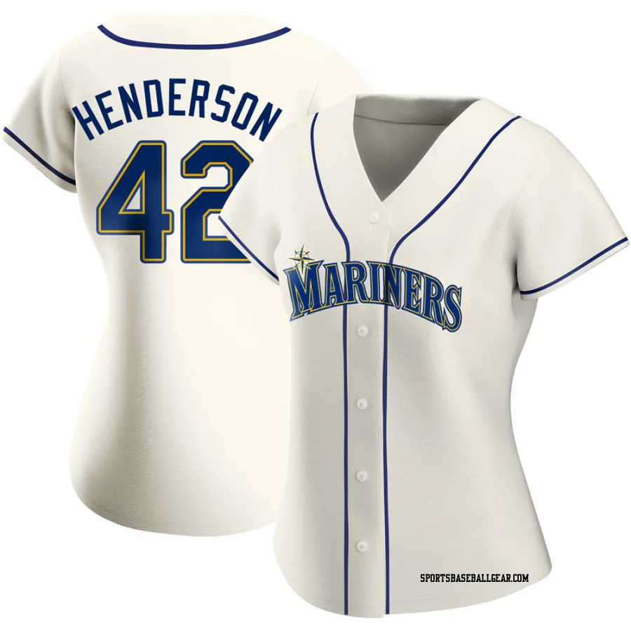 Dave Henderson Women's Seattle Mariners Cream Replica Alternate Jersey