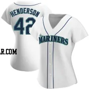 Dave Henderson Women's Seattle Mariners White Authentic Home Jersey