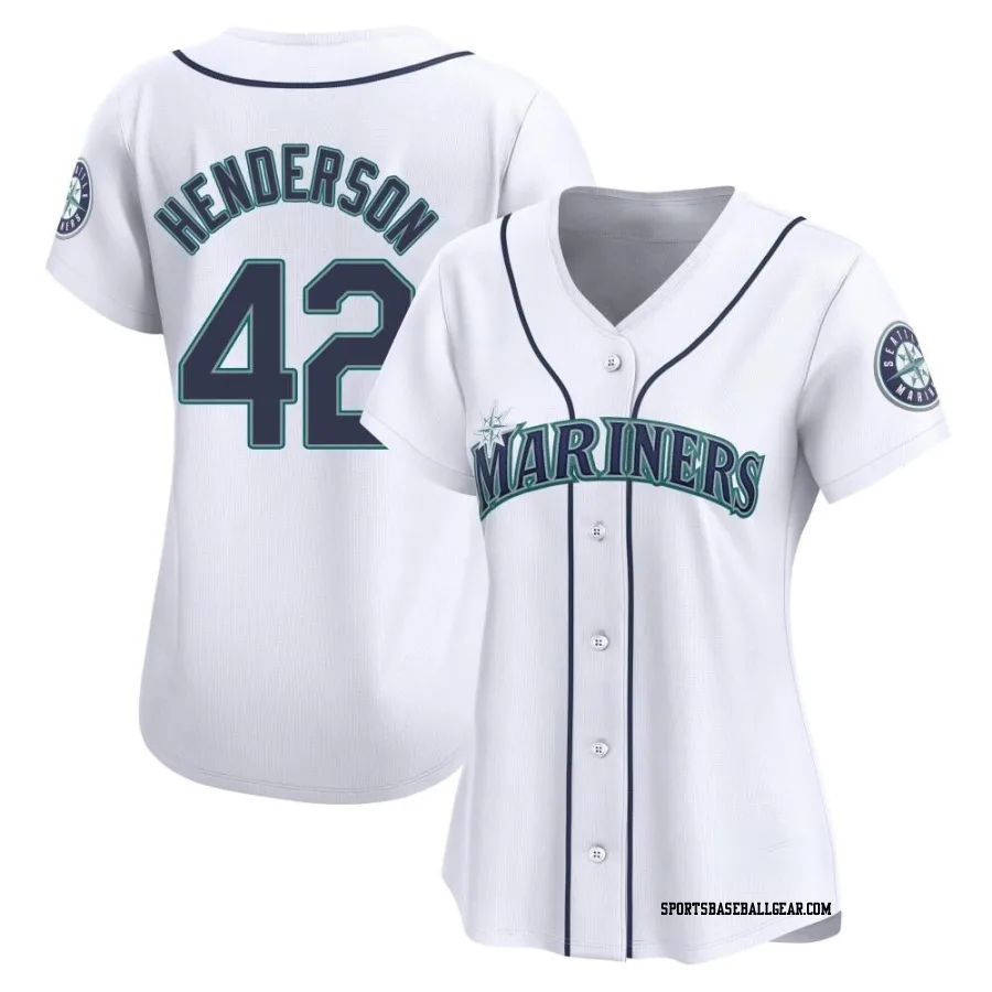 Dave Henderson Women's Seattle Mariners White Limited Home Jersey