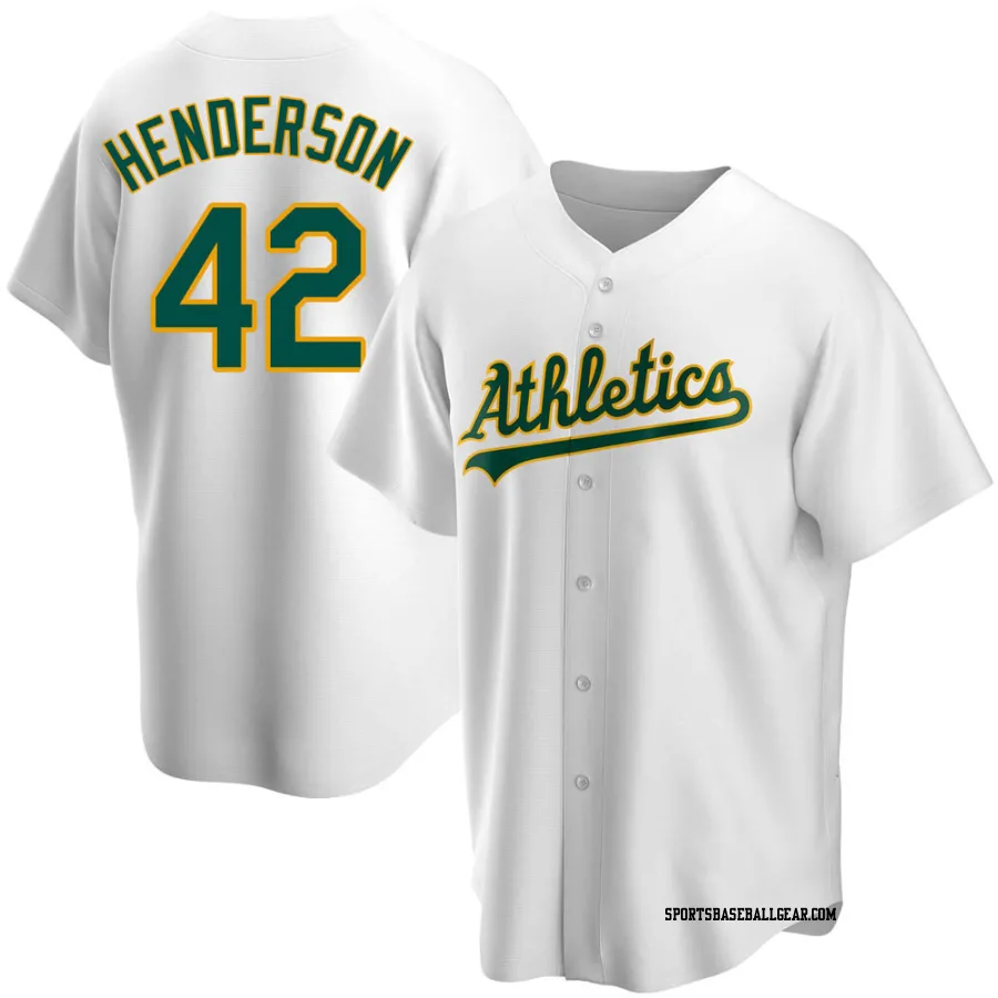 Dave Henderson Youth Oakland Athletics White Replica Home Jersey