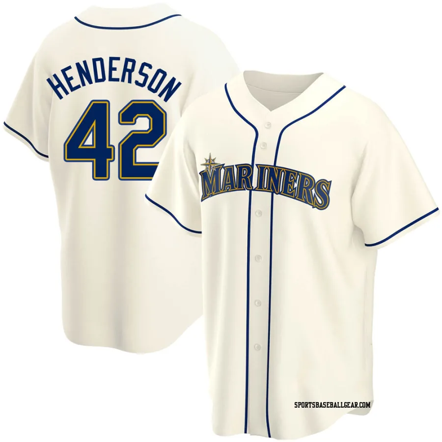 Dave Henderson Youth Seattle Mariners Cream Replica Alternate Jersey