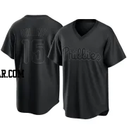 Dave Hollins Men's Philadelphia Phillies Black Replica Pitch Fashion Jersey