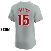 Dave Hollins Men's Philadelphia Phillies Gray Elite Road Jersey