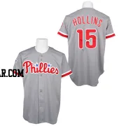 Dave Hollins Men's Philadelphia Phillies Grey Authentic Throwback Jersey