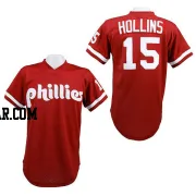 Dave Hollins Men's Philadelphia Phillies Red Authentic 1991 Throwback Jersey