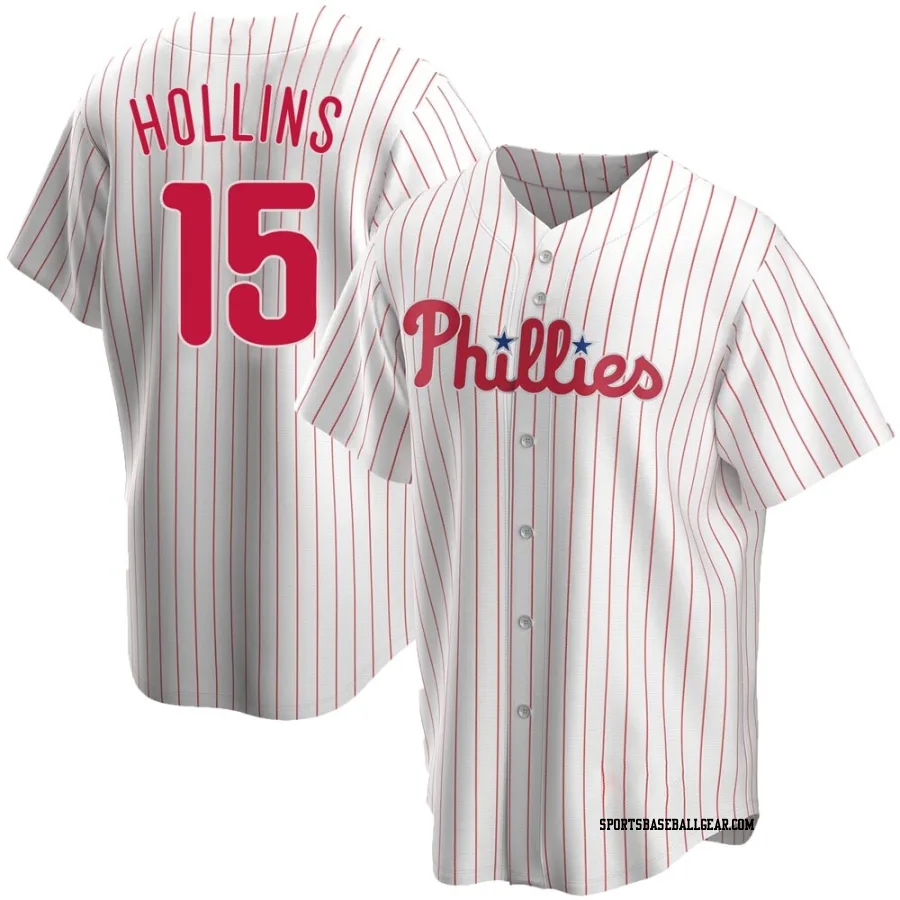 Dave Hollins Men's Philadelphia Phillies White Replica Home Jersey