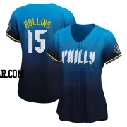 Dave Hollins Women's Philadelphia Phillies Blue Limited 2024 City Connect Jersey