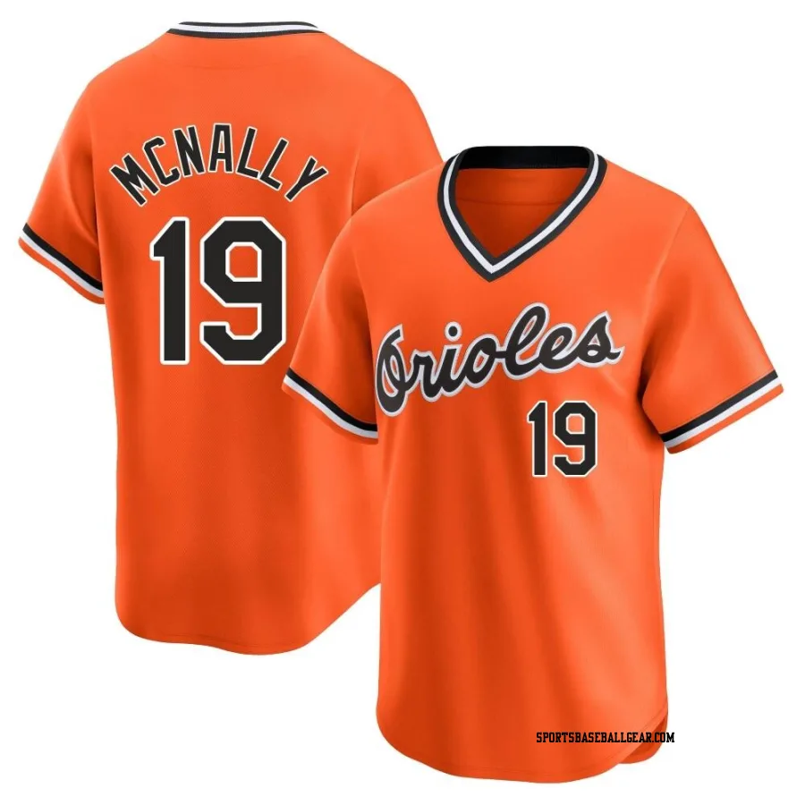 Dave Mcnally Men's Baltimore Orioles Orange Limited Cooperstown Collection Jersey