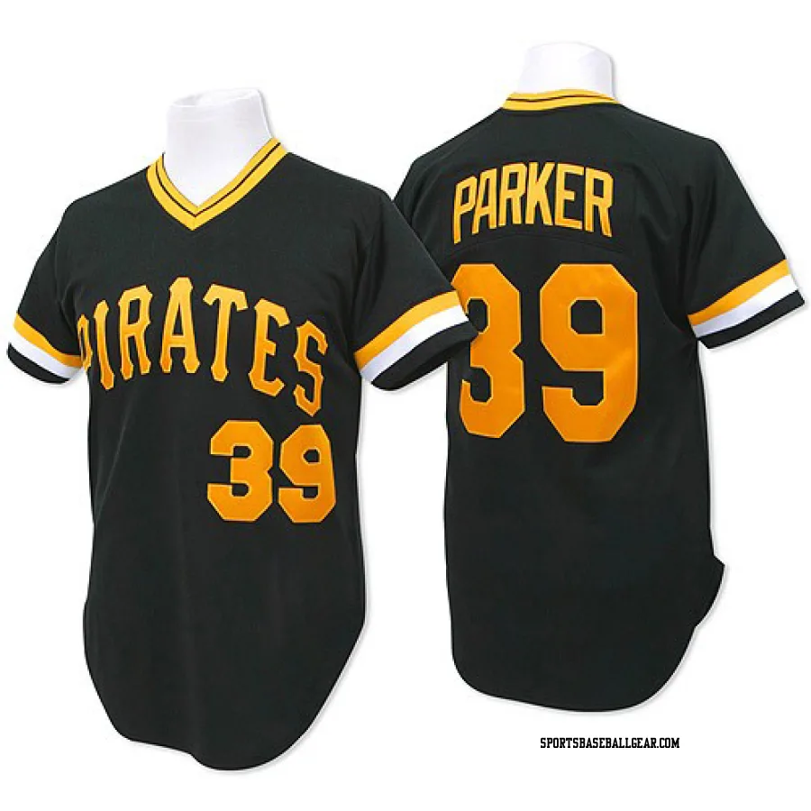 Dave Parker Men's Pittsburgh Pirates Black Authentic Throwback Jersey