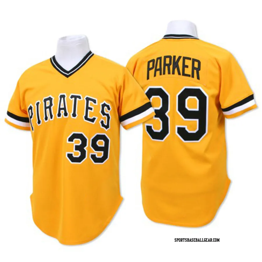 Dave Parker Men's Pittsburgh Pirates Gold Replica Throwback Jersey