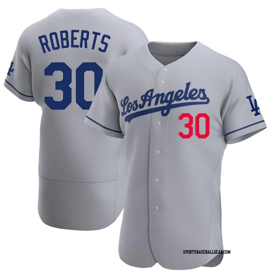 Dave Roberts Men's Los Angeles Dodgers Gray Authentic Away Jersey