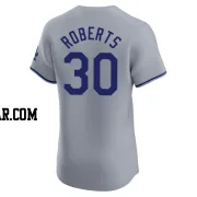 Dave Roberts Men's Los Angeles Dodgers Gray Elite Road Jersey