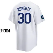 Dave Roberts Men's Los Angeles Dodgers White Replica 2024 World Tour Seoul Series Home Jersey