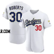 Dave Roberts Men's Los Angeles Dodgers White/Gold Authentic 2021 Gold Program Player Jersey