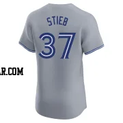 Dave Stieb Men's Toronto Blue Jays Gray Elite Road Jersey