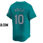 Dave Valle Men's Seattle Mariners Aqua Limited Alternate Jersey