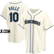 Dave Valle Men's Seattle Mariners Cream Replica Alternate Jersey