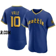 Dave Valle Men's Seattle Mariners Royal Authentic 2023 City Connect Jersey