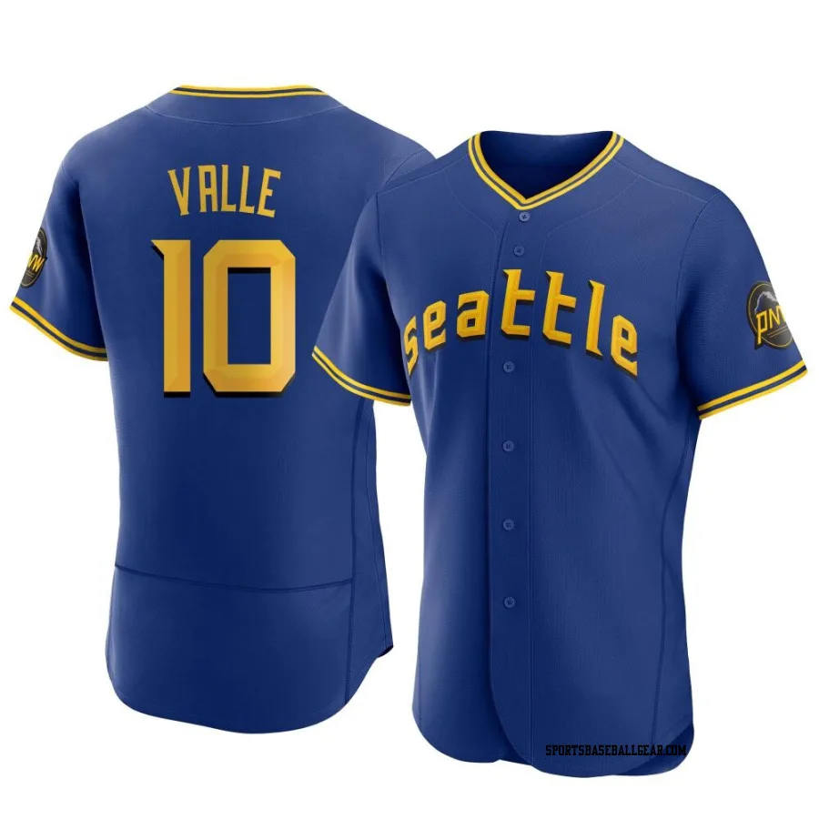 Dave Valle Men's Seattle Mariners Royal Authentic 2023 City Connect Jersey