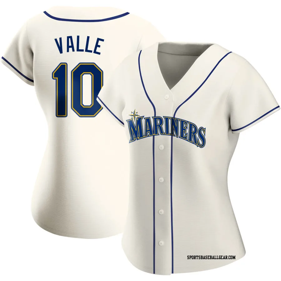 Dave Valle Women's Seattle Mariners Cream Replica Alternate Jersey