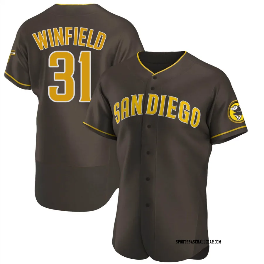 Dave Winfield Men's San Diego Padres Brown Authentic Road Jersey