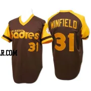 Dave Winfield Men's San Diego Padres Brown Replica Throwback Jersey