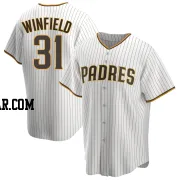 Dave Winfield Men's San Diego Padres White/Brown Replica Home Jersey