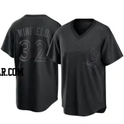 Dave Winfield Men's Toronto Blue Jays Black Replica Pitch Fashion Jersey