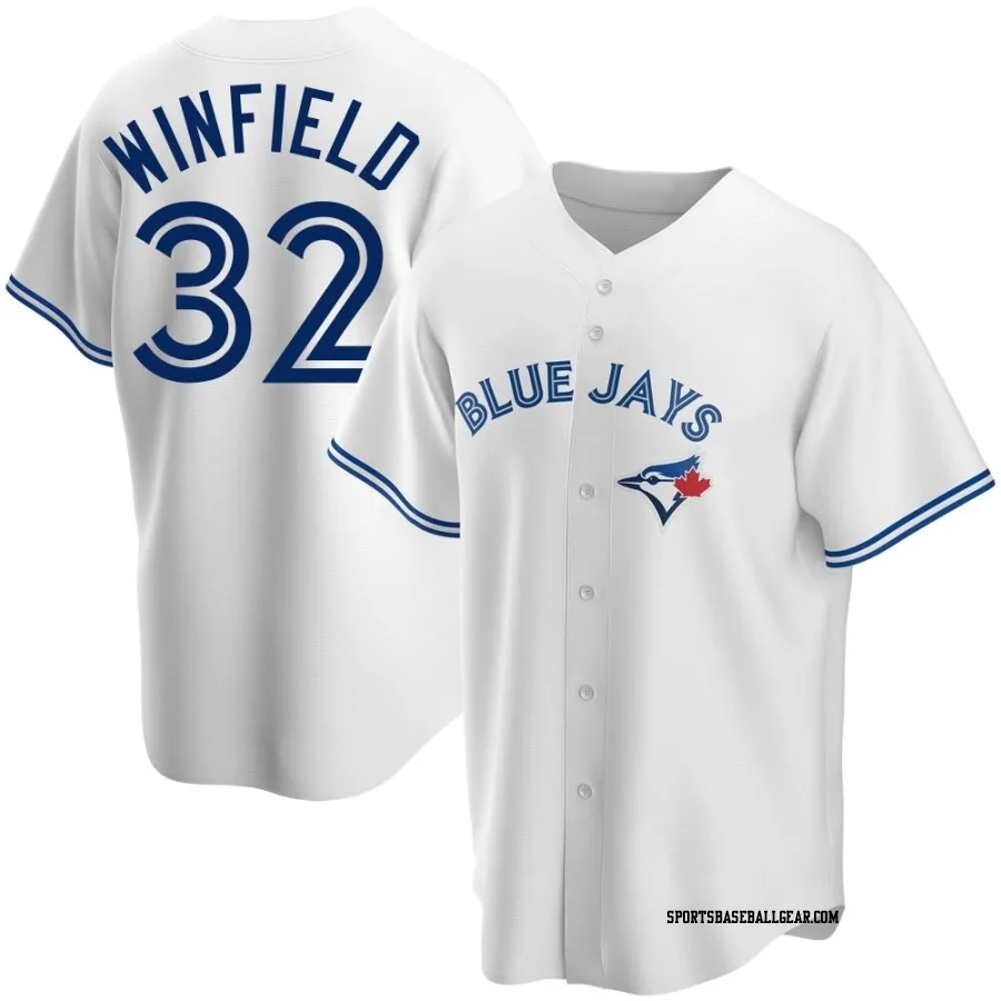 Dave Winfield Men's Toronto Blue Jays White Replica Home Jersey