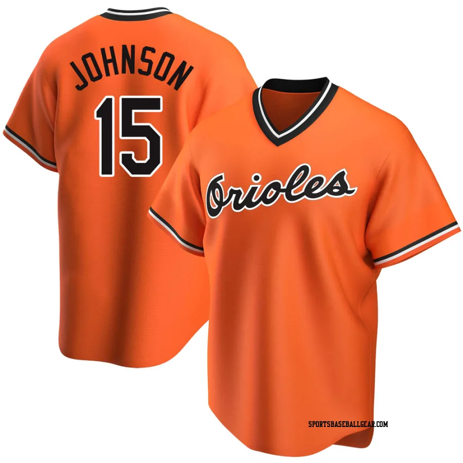 Davey Johnson Men's Baltimore Orioles Orange Replica Alternate Cooperstown Collection Jersey