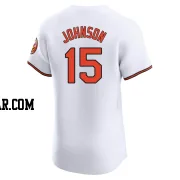 Davey Johnson Men's Baltimore Orioles White Elite Home Jersey