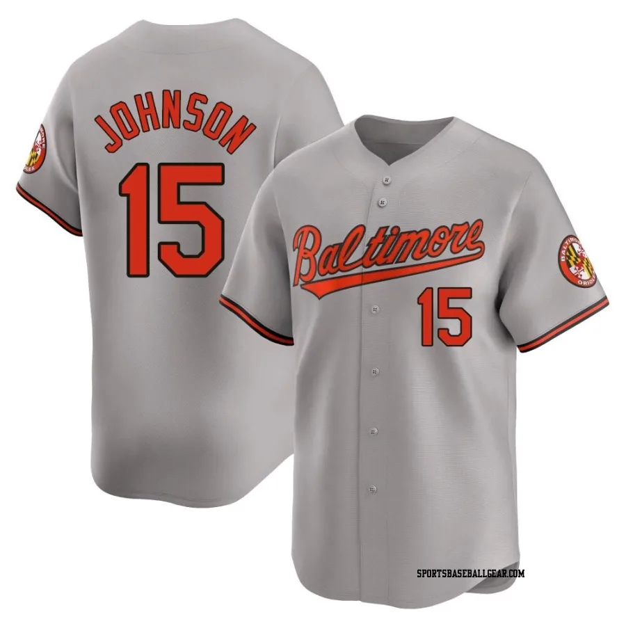 Davey Johnson Youth Baltimore Orioles Gray Limited Road Jersey