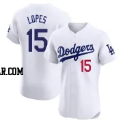 Davey Lopes Men's Los Angeles Dodgers White Elite Home Jersey