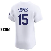 Davey Lopes Men's Los Angeles Dodgers White Elite Home Jersey