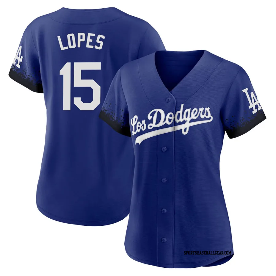 Davey Lopes Women's Los Angeles Dodgers Royal Authentic 2021 City Connect Jersey